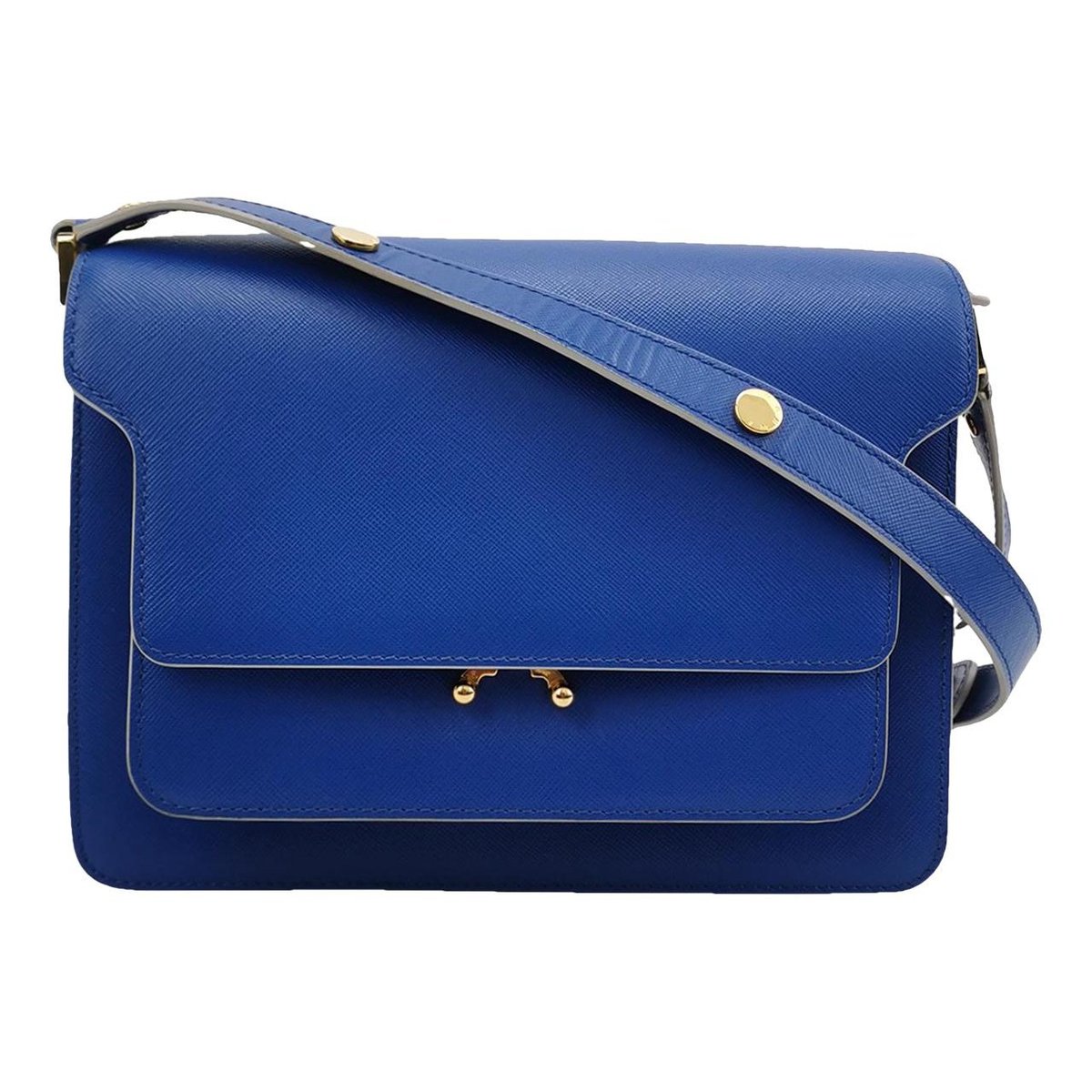 Trunk leather crossbody bag