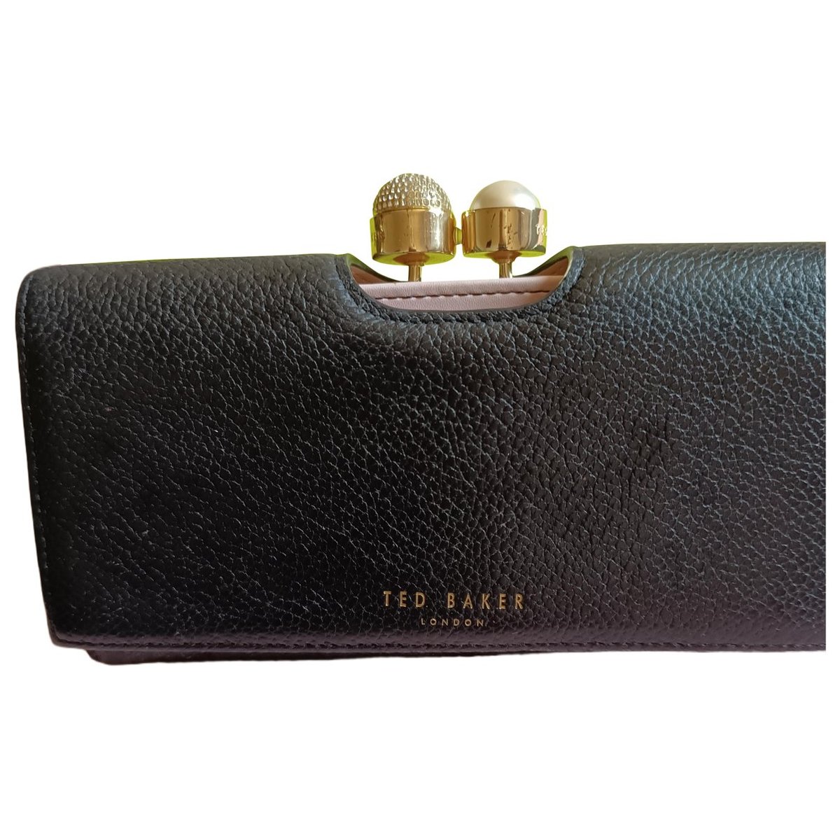 Leather clutch bag