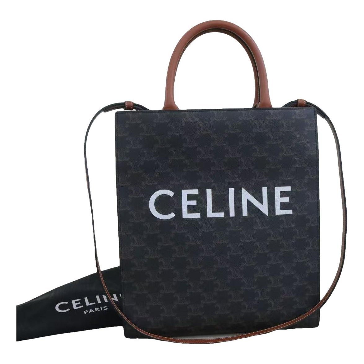 Cabas Vertical leather handbag