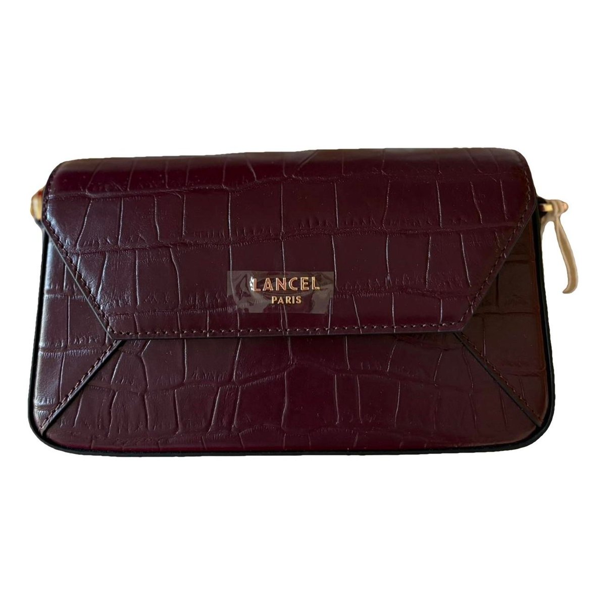 Lettrines leather clutch bag