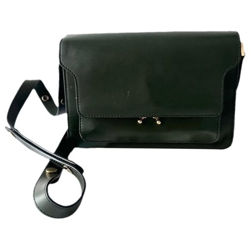 Trunk leather crossbody bag