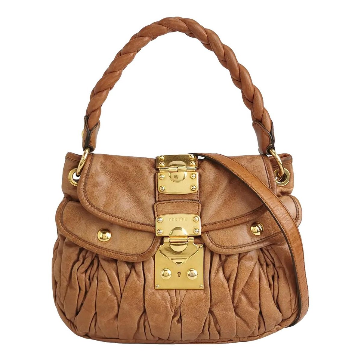 Coffer leather crossbody bag