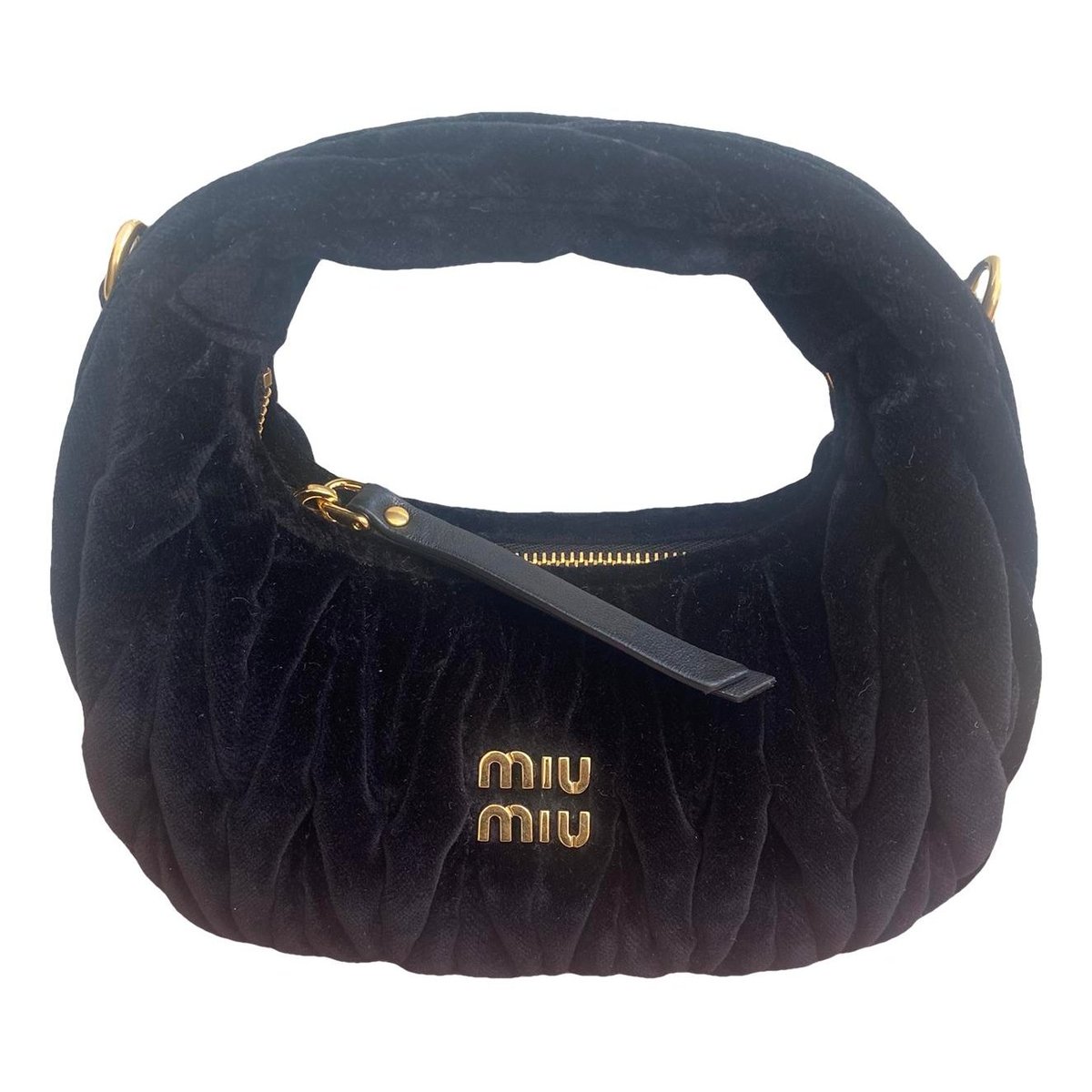 Miu Wander velvet handbag