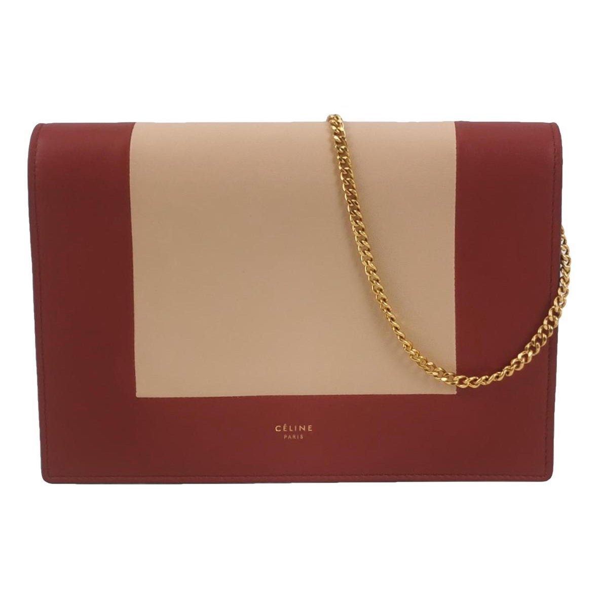 Frame leather handbag