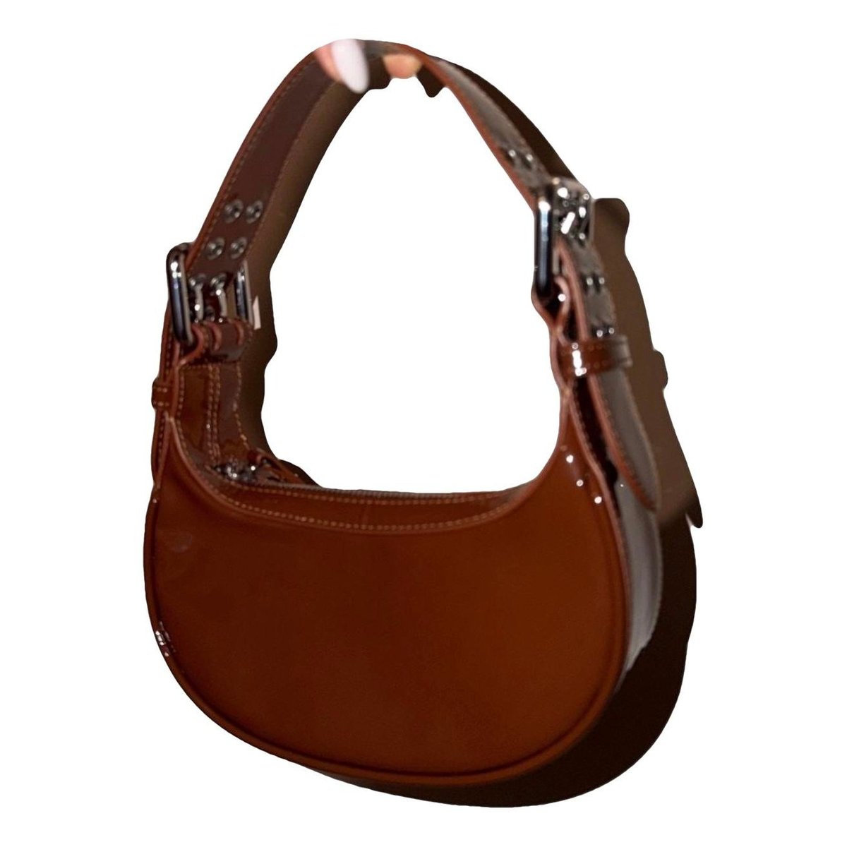 Patent leather handbag