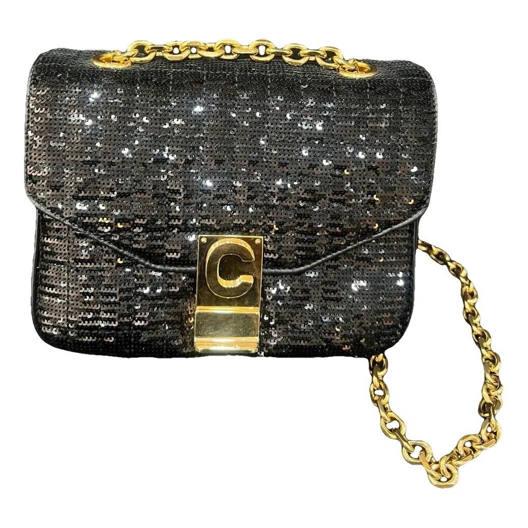C bag glitter crossbody bag