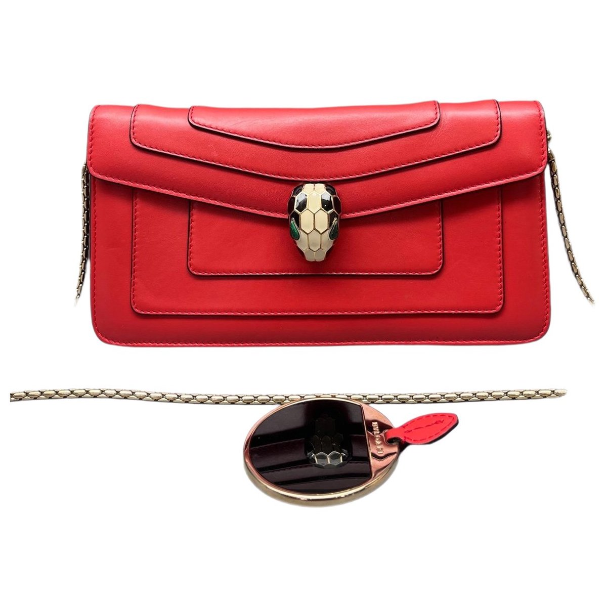 Serpenti leather handbag