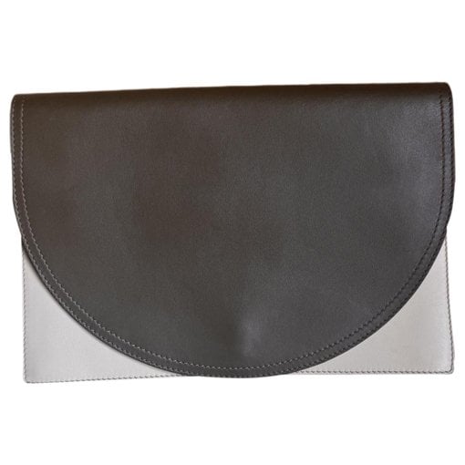 Leather clutch bag
