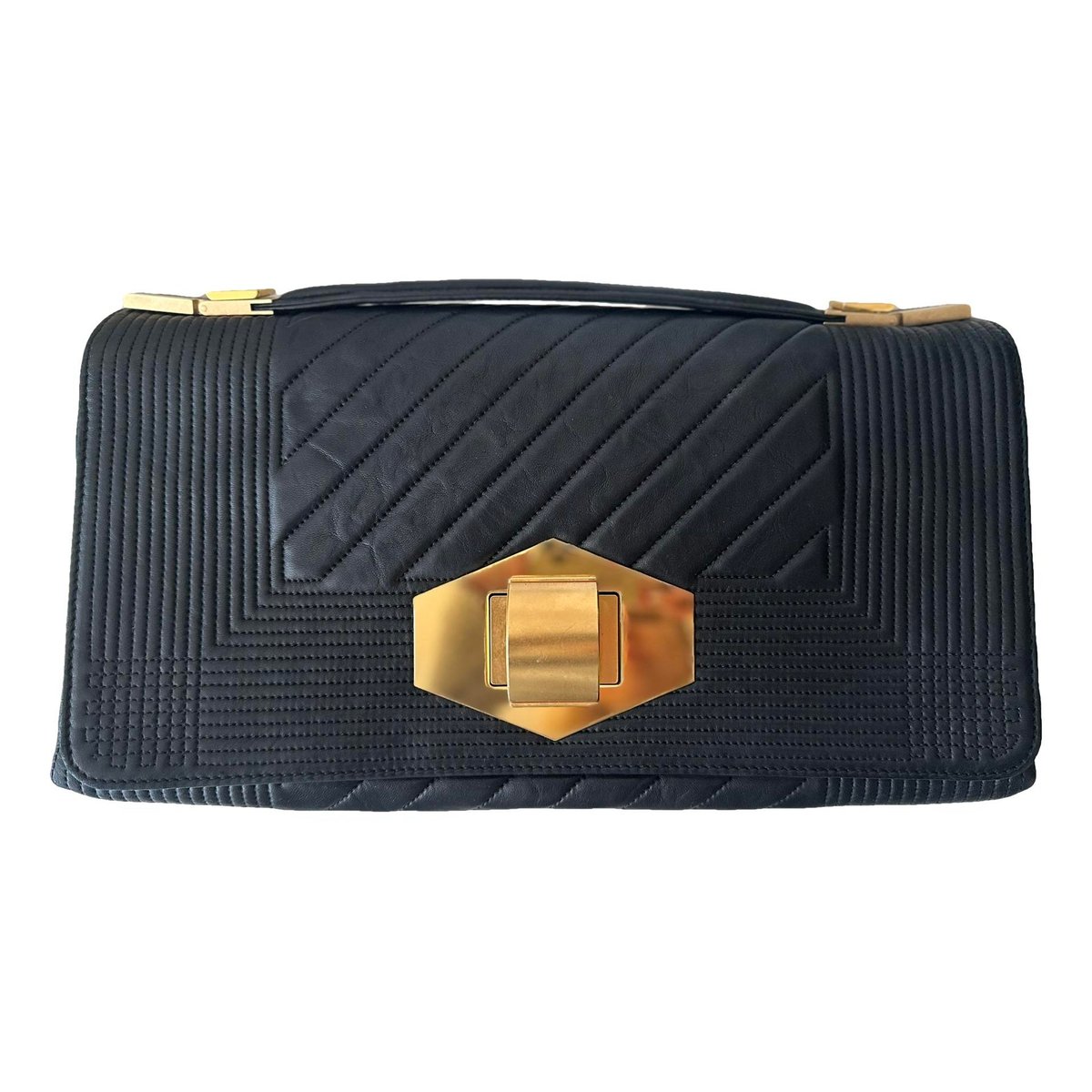 Leather clutch bag