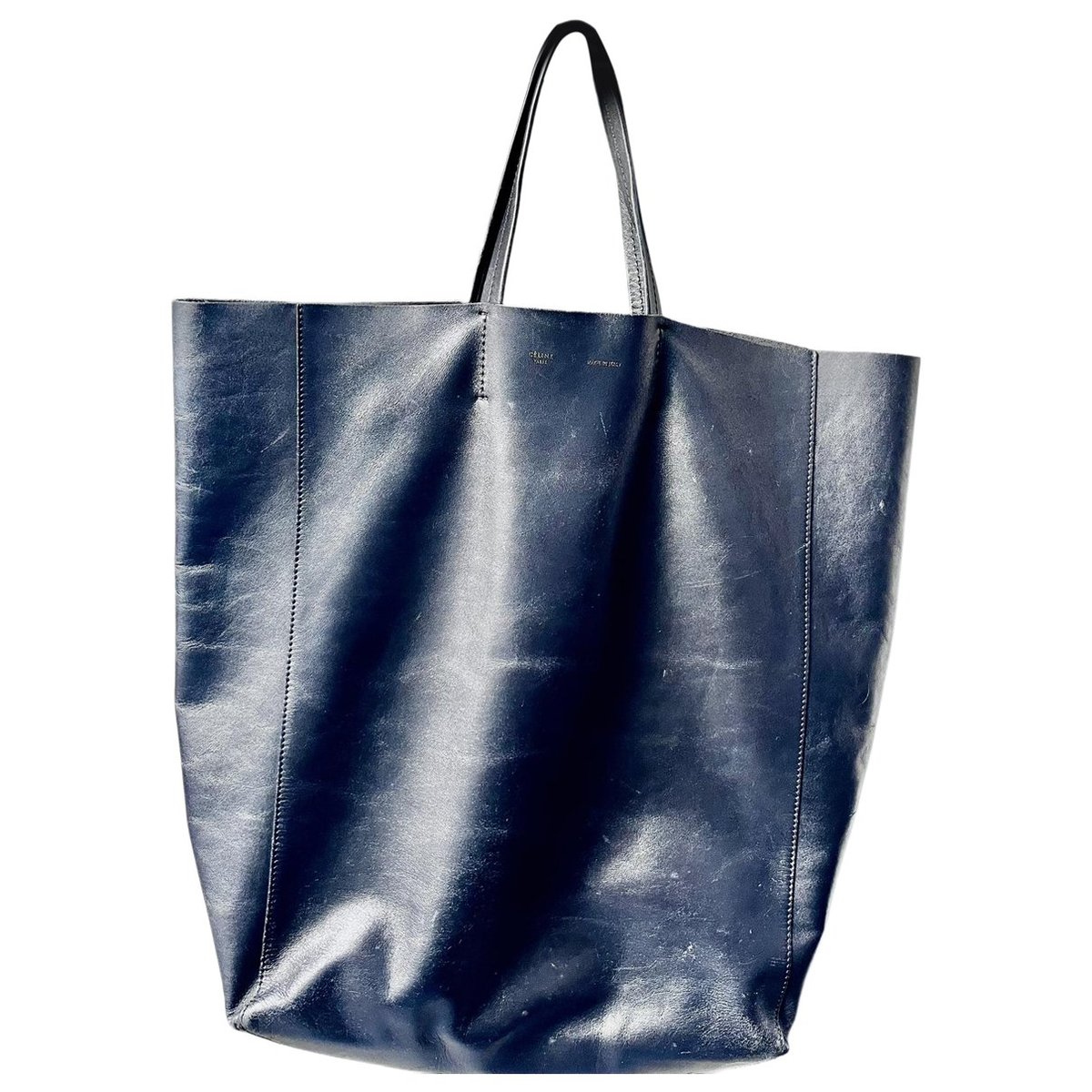 Cabas leather handbag