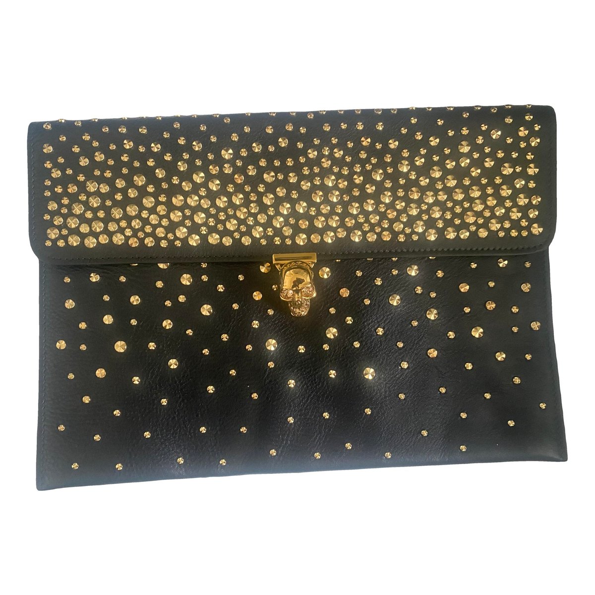 Leather clutch bag