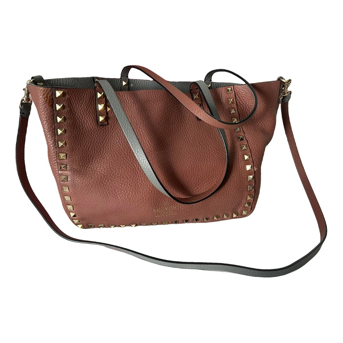 Rockstud leather handbag