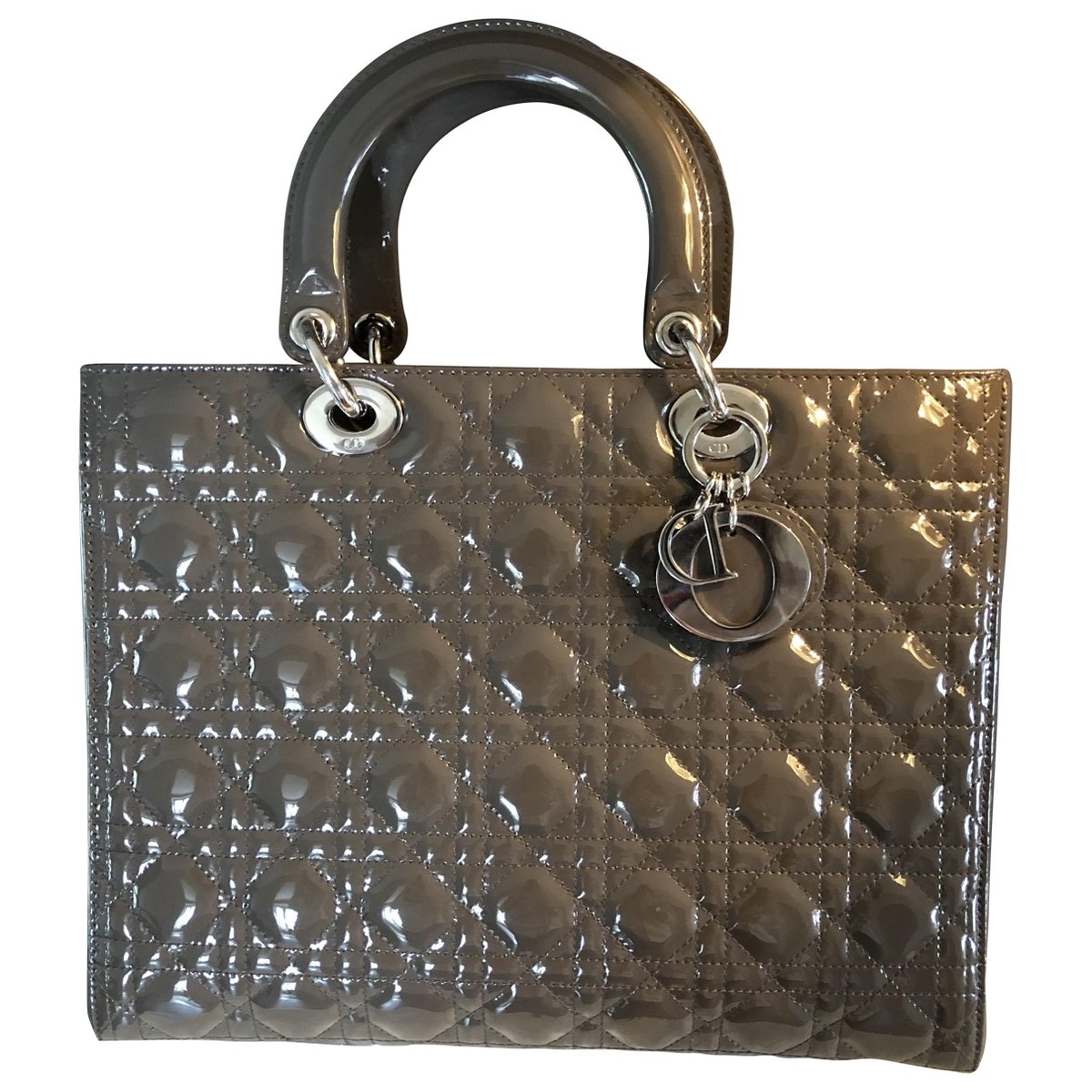 Lady Dior patent leather handbag