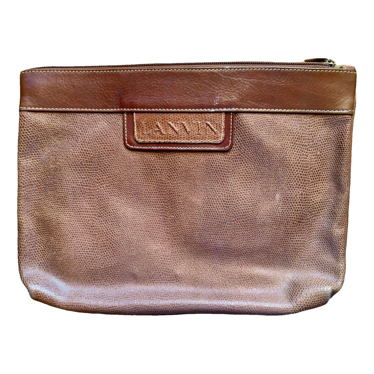 Leather clutch bag