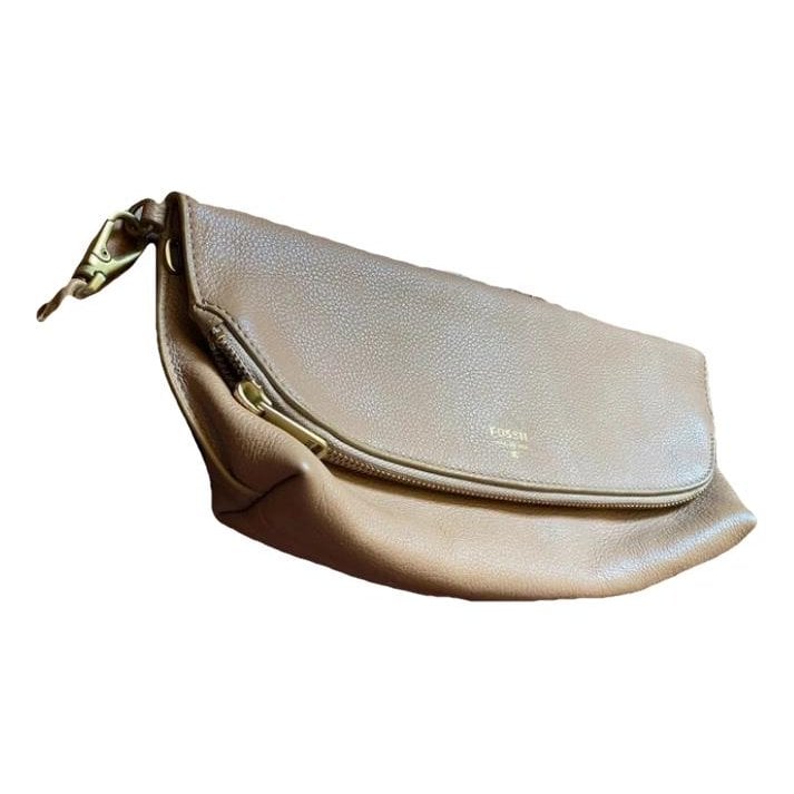 Leather clutch bag