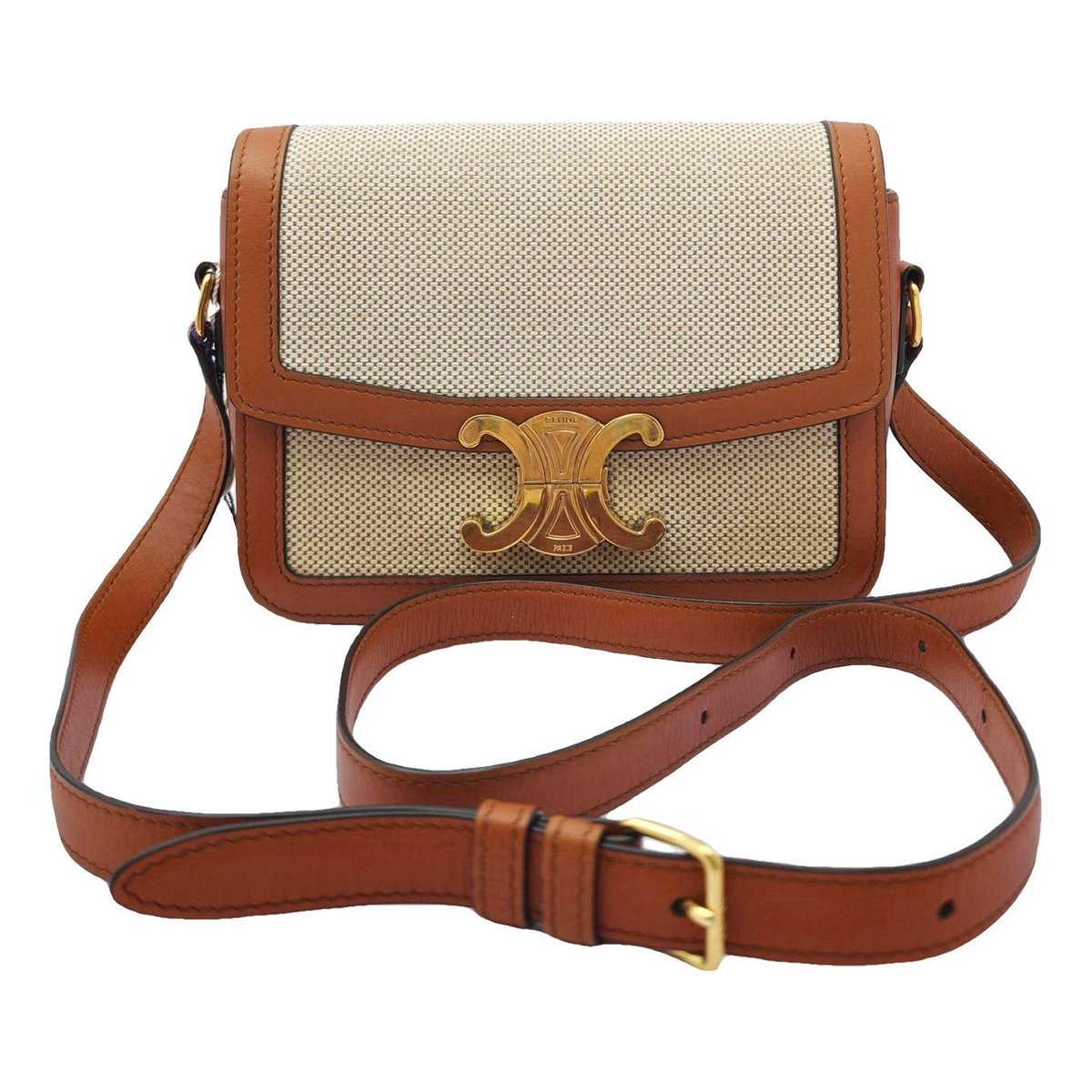 Triomphe leather handbag