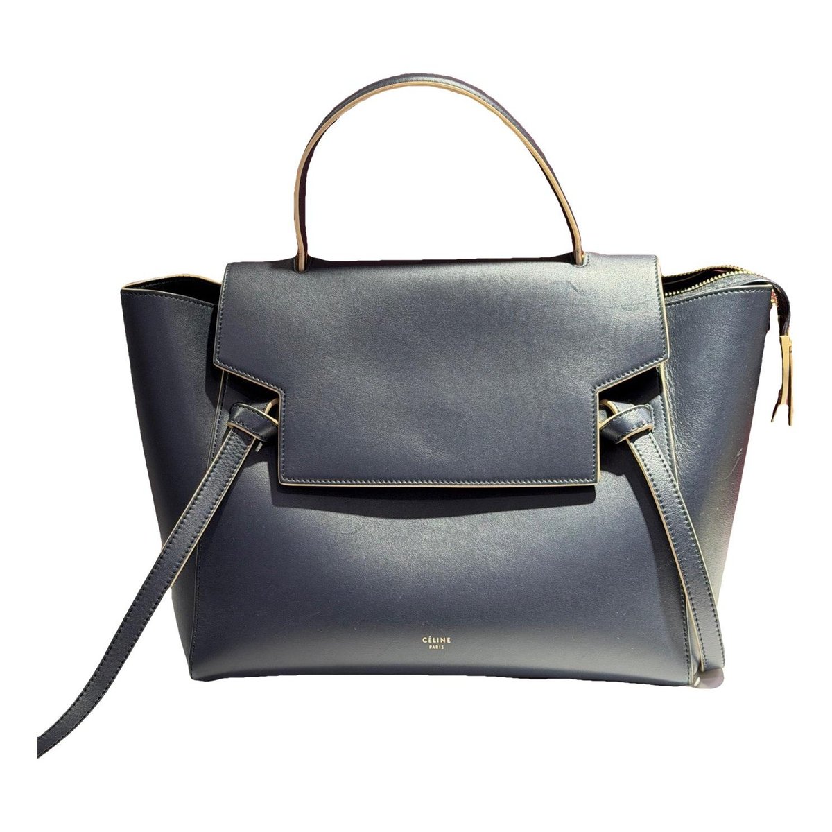 Belt leather handbag