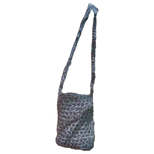 Crochet silk handbag