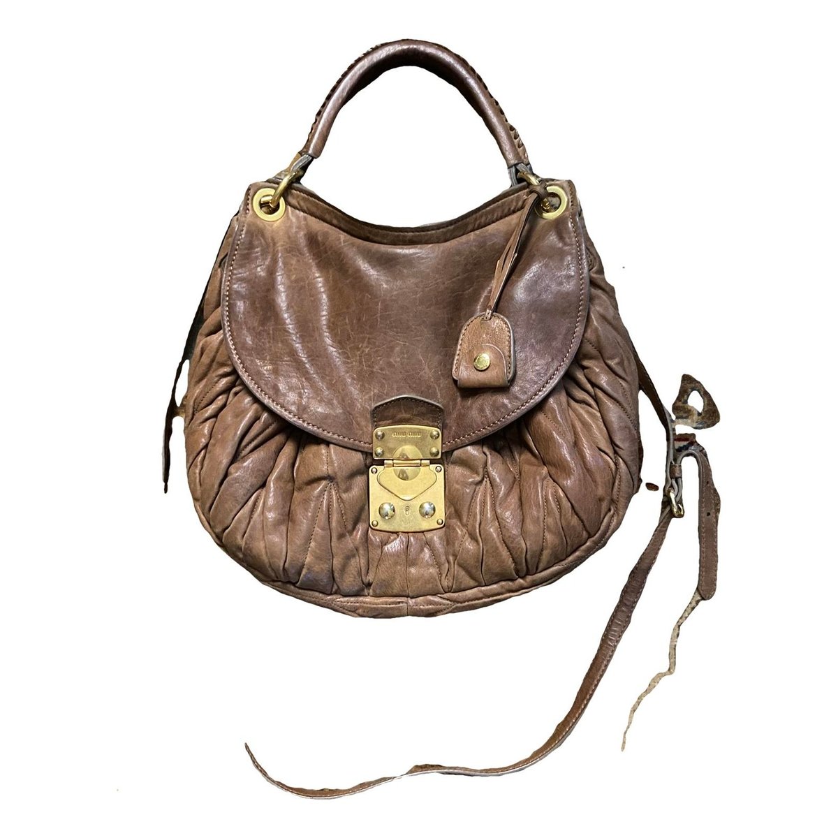 Coffer leather handbag
