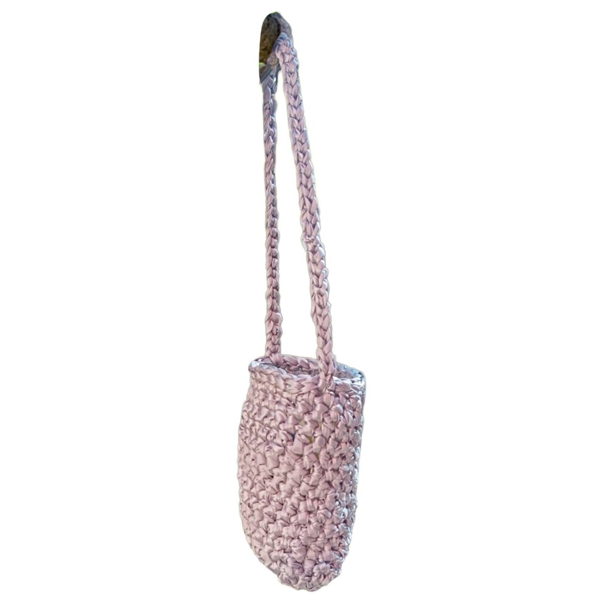 Crochet silk handbag