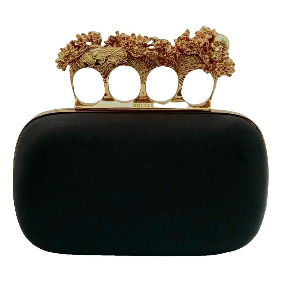 Knuckle silk clutch bag