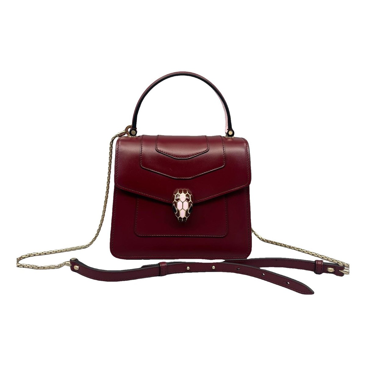 Serpenti leather handbag