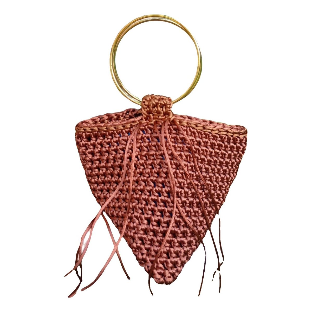 Crochet silk handbag
