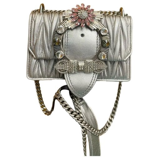Miu Lady leather handbag