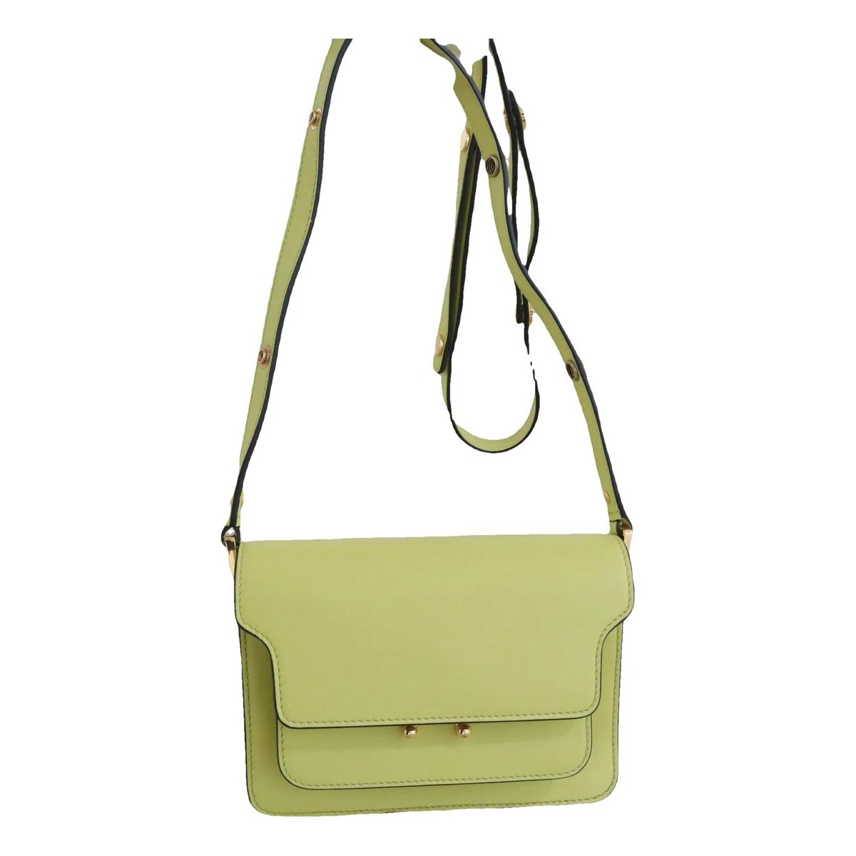 Trunk leather crossbody bag