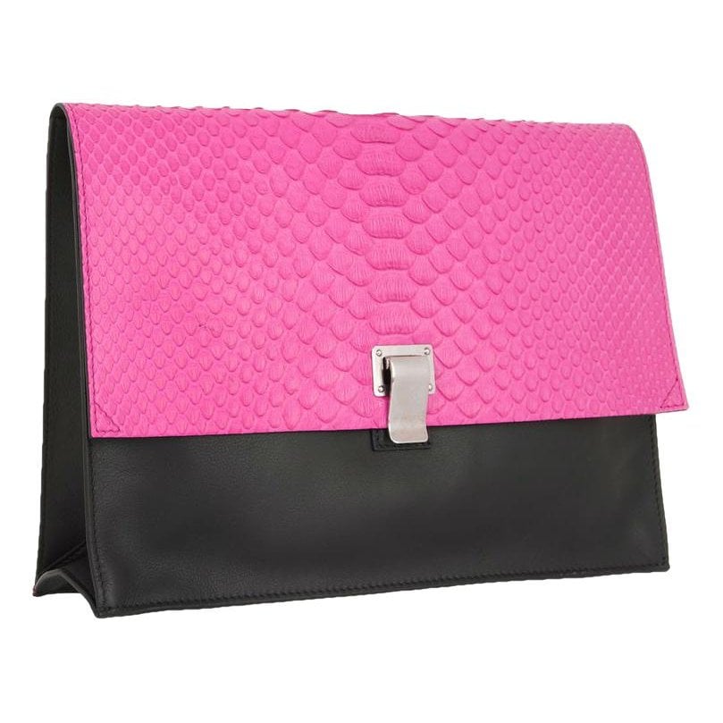 Lunch leather clutch bag