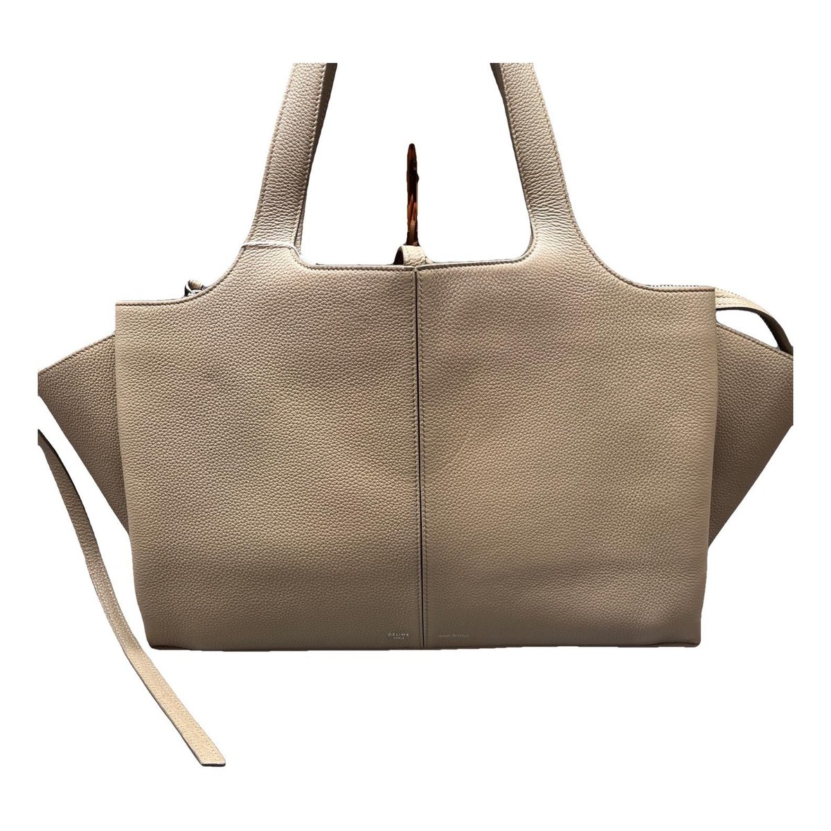 Tri-Fold leather handbag