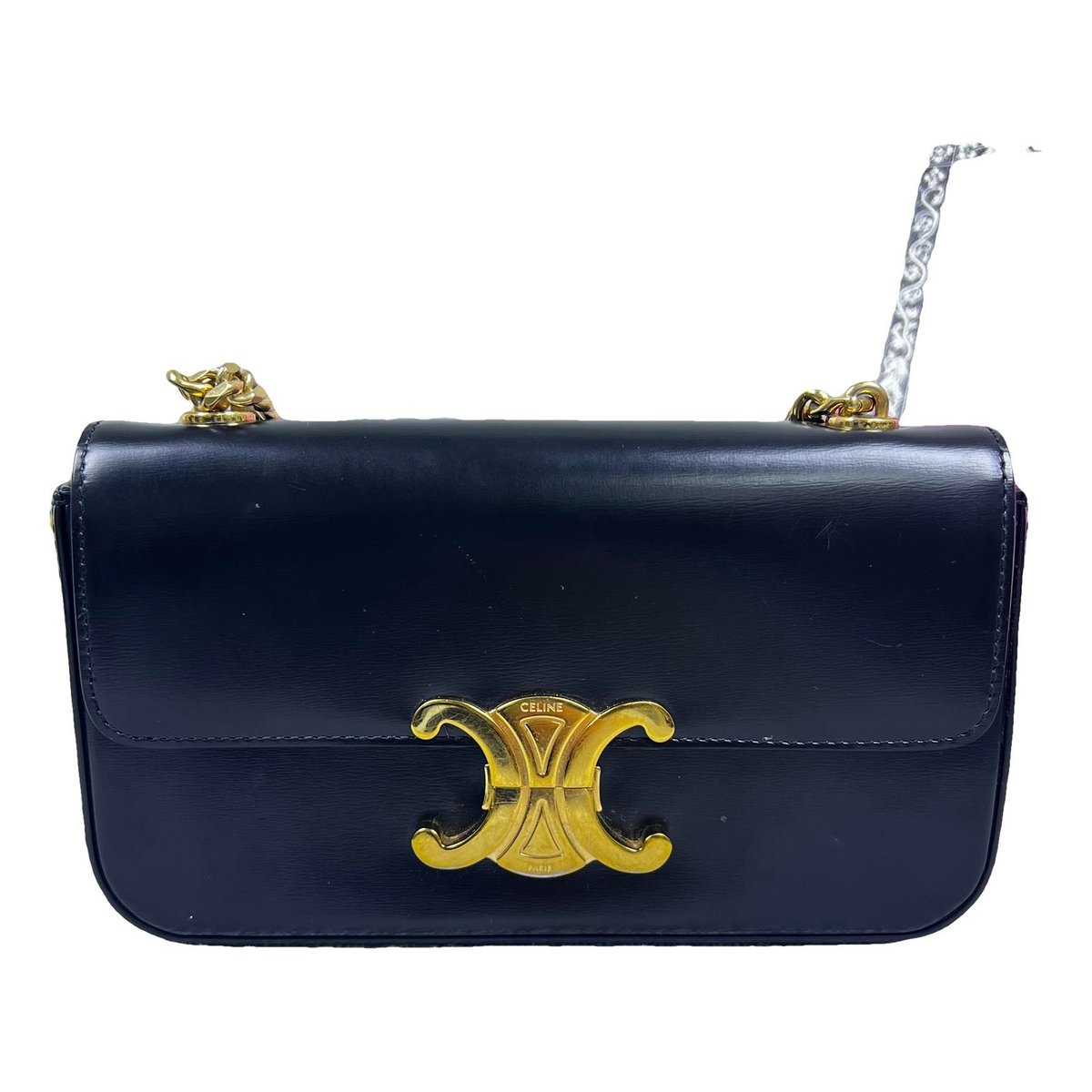 Triomphe chain leather crossbody bag