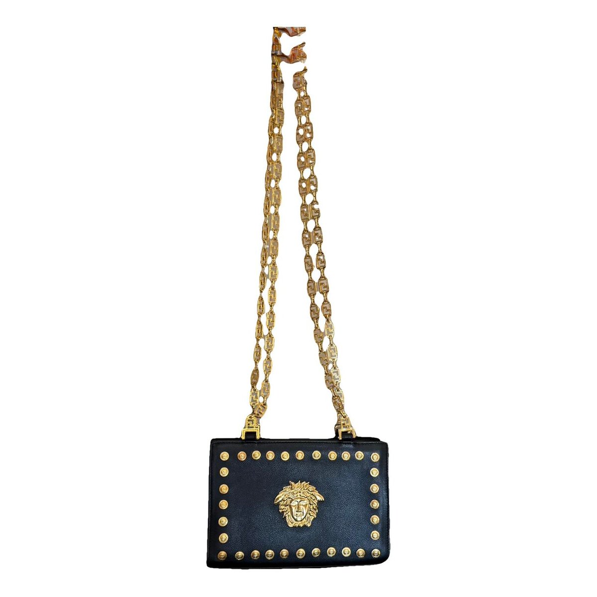 Leather clutch bag