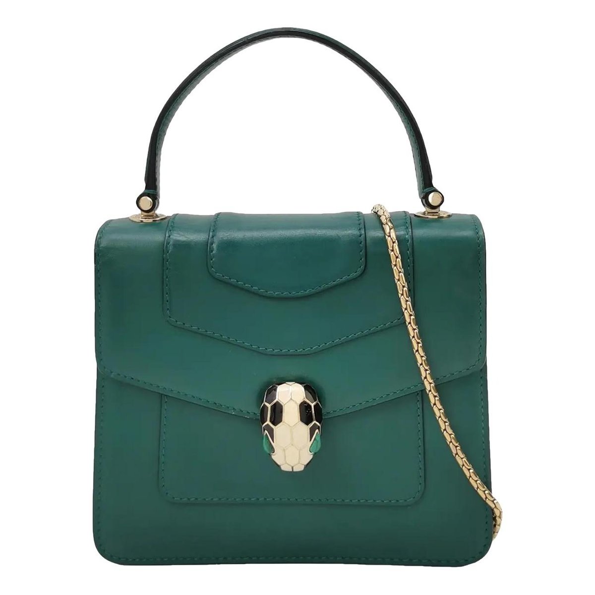 Serpenti leather handbag