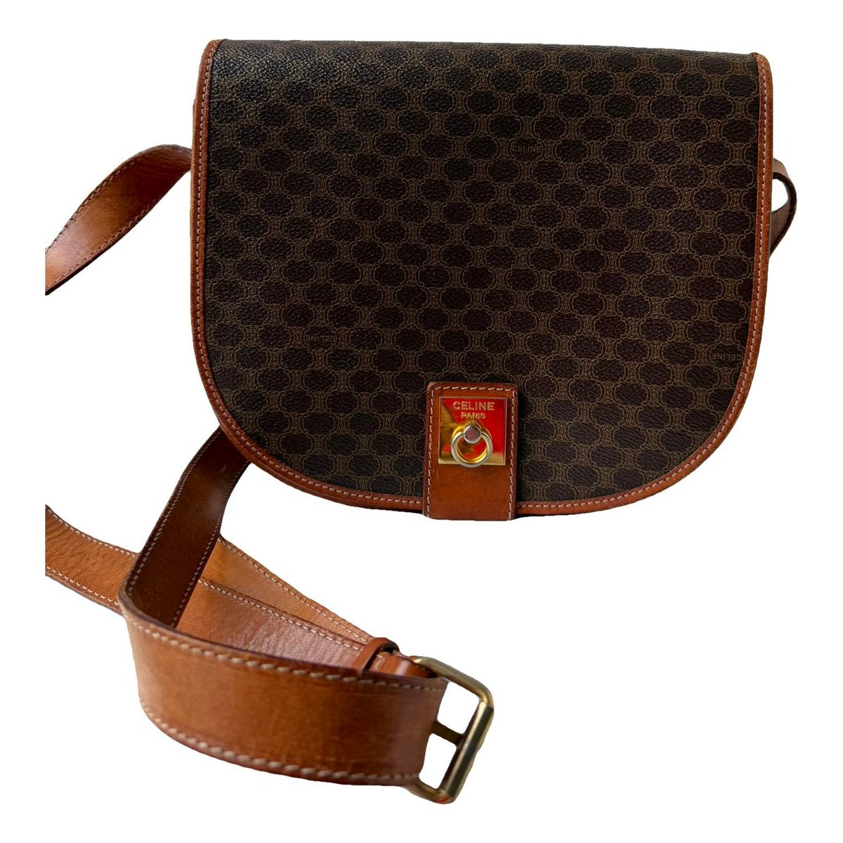 Triomphe leather crossbody bag