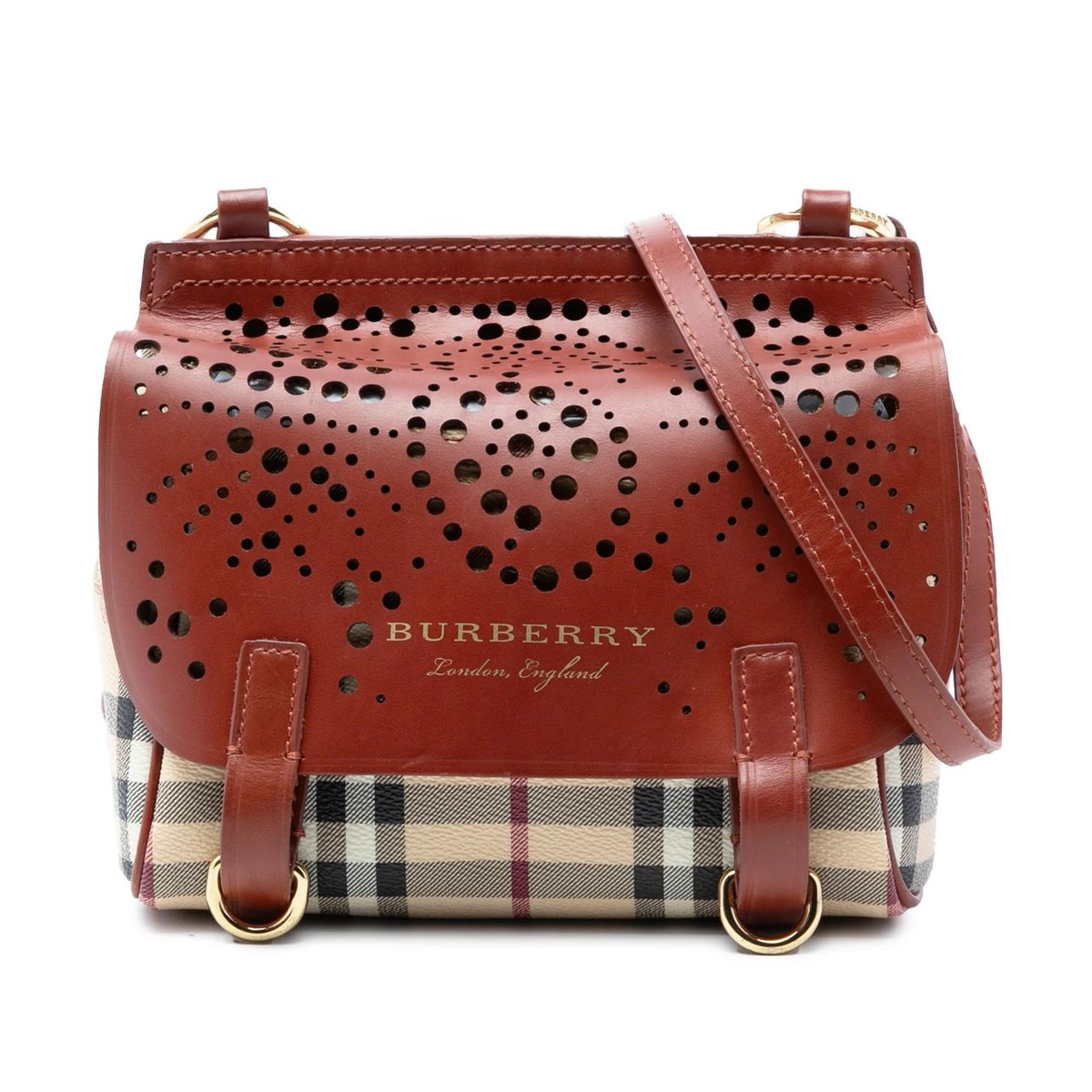 Pocket leather crossbody bag