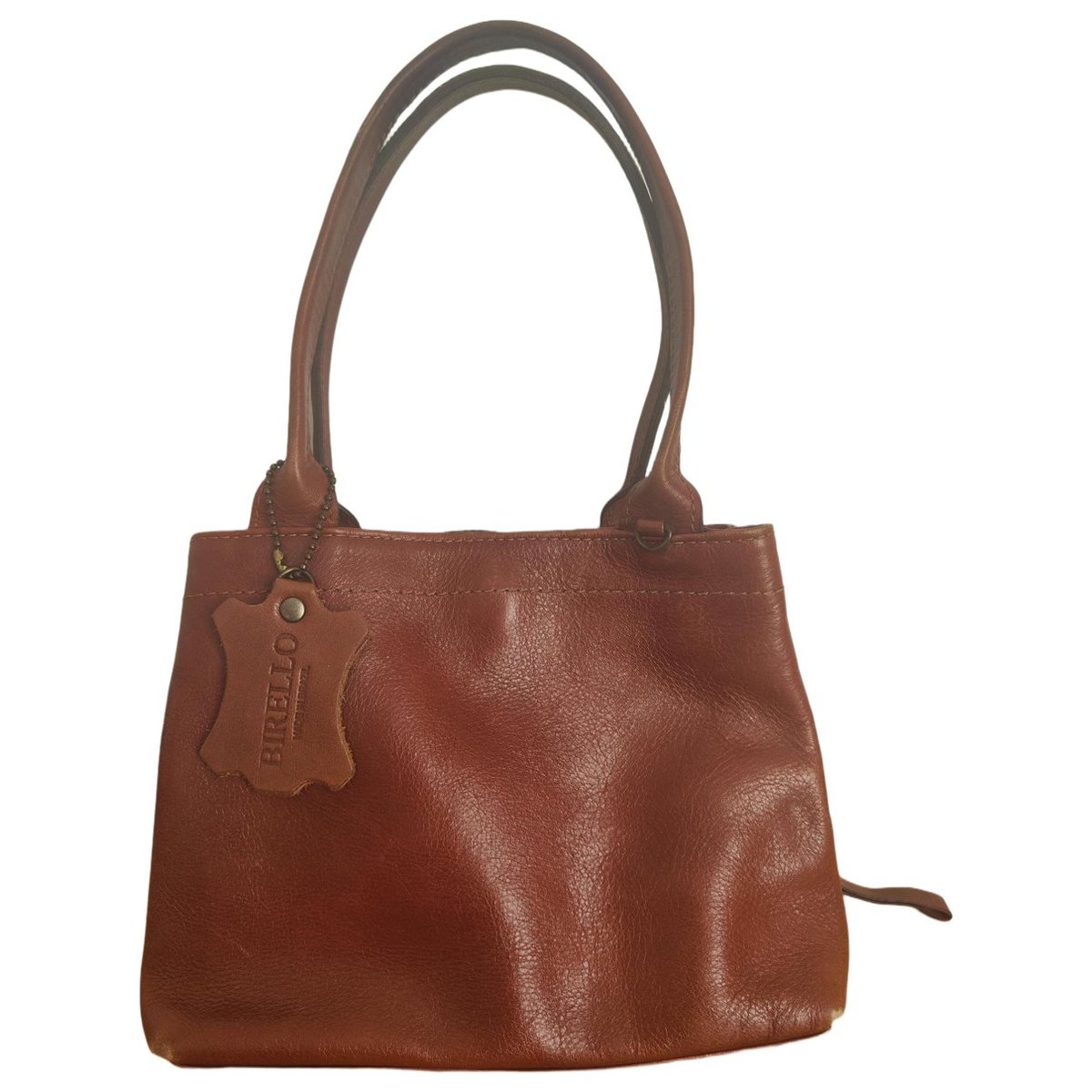 Crochet leather handbag