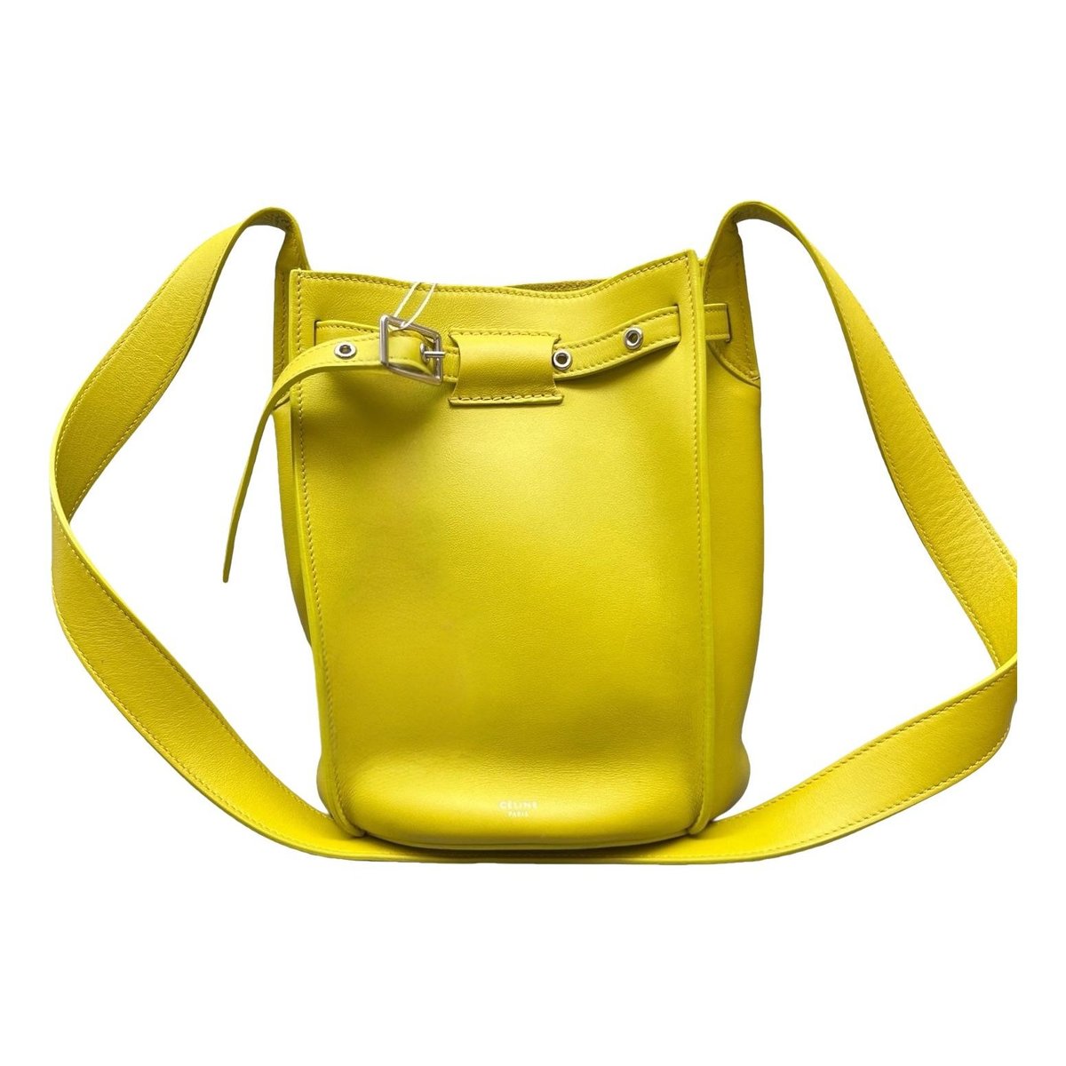 Clasp Bucket leather crossbody bag