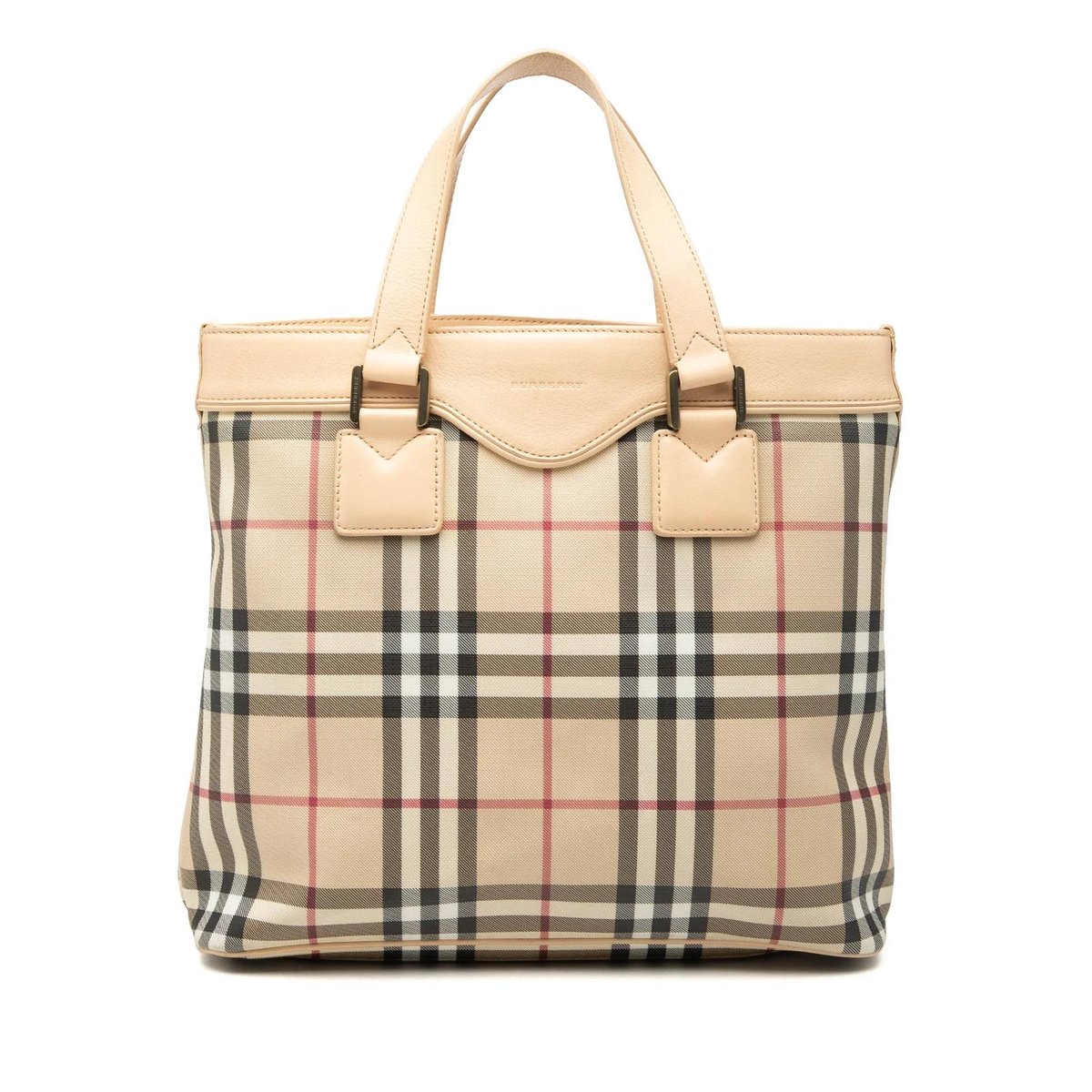 Pocket leather handbag