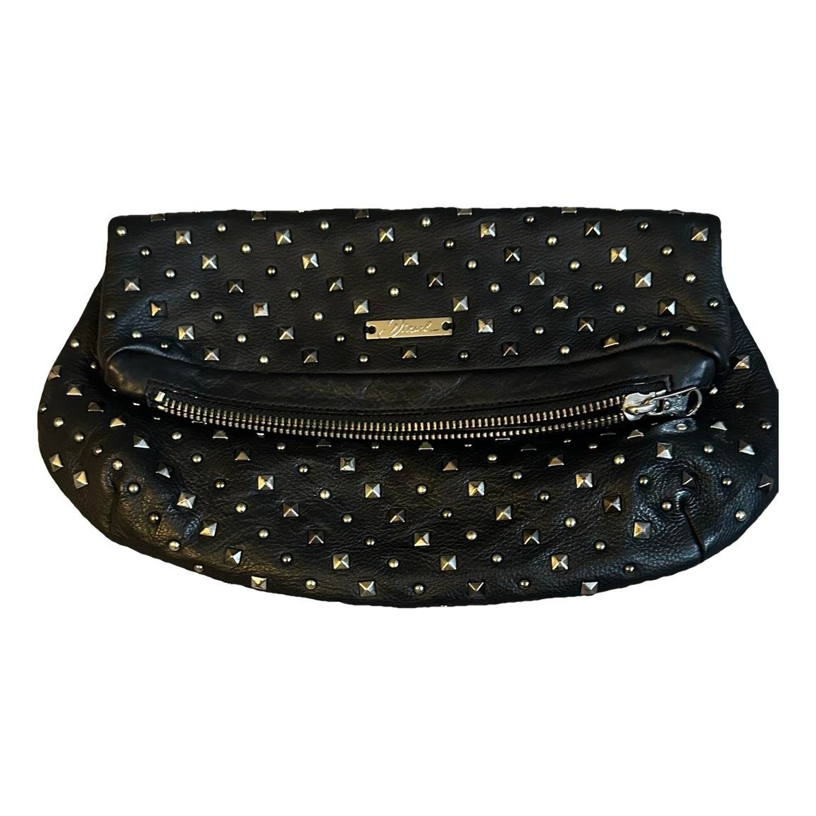 Leather clutch bag