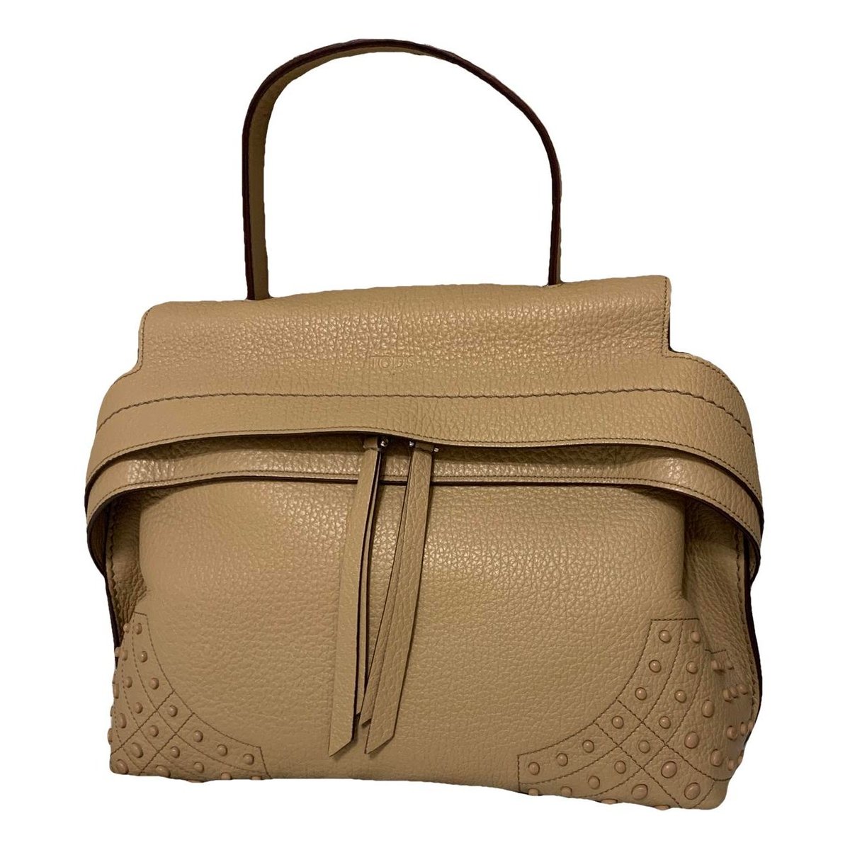 Wave leather handbag