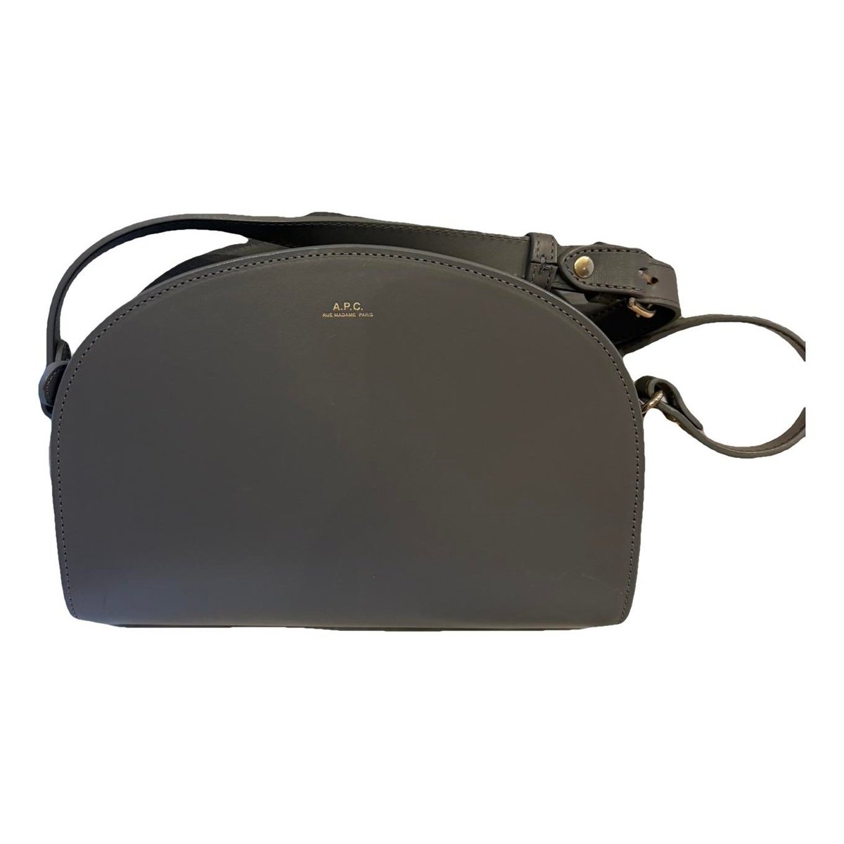 Demi-lune leather crossbody bag