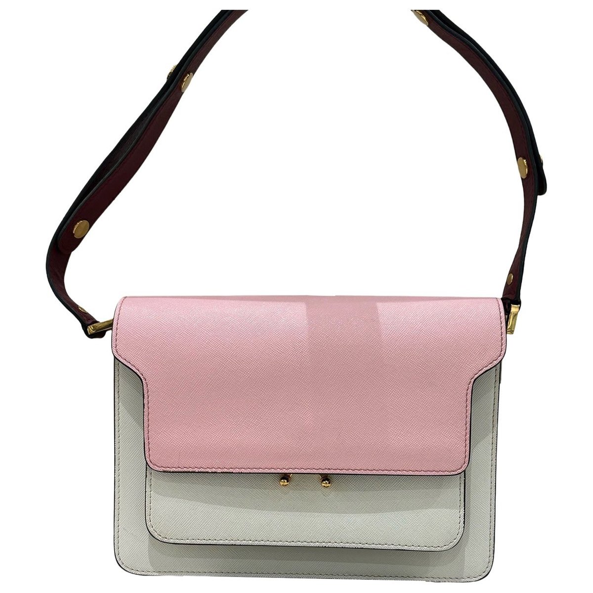 Trunk leather crossbody bag