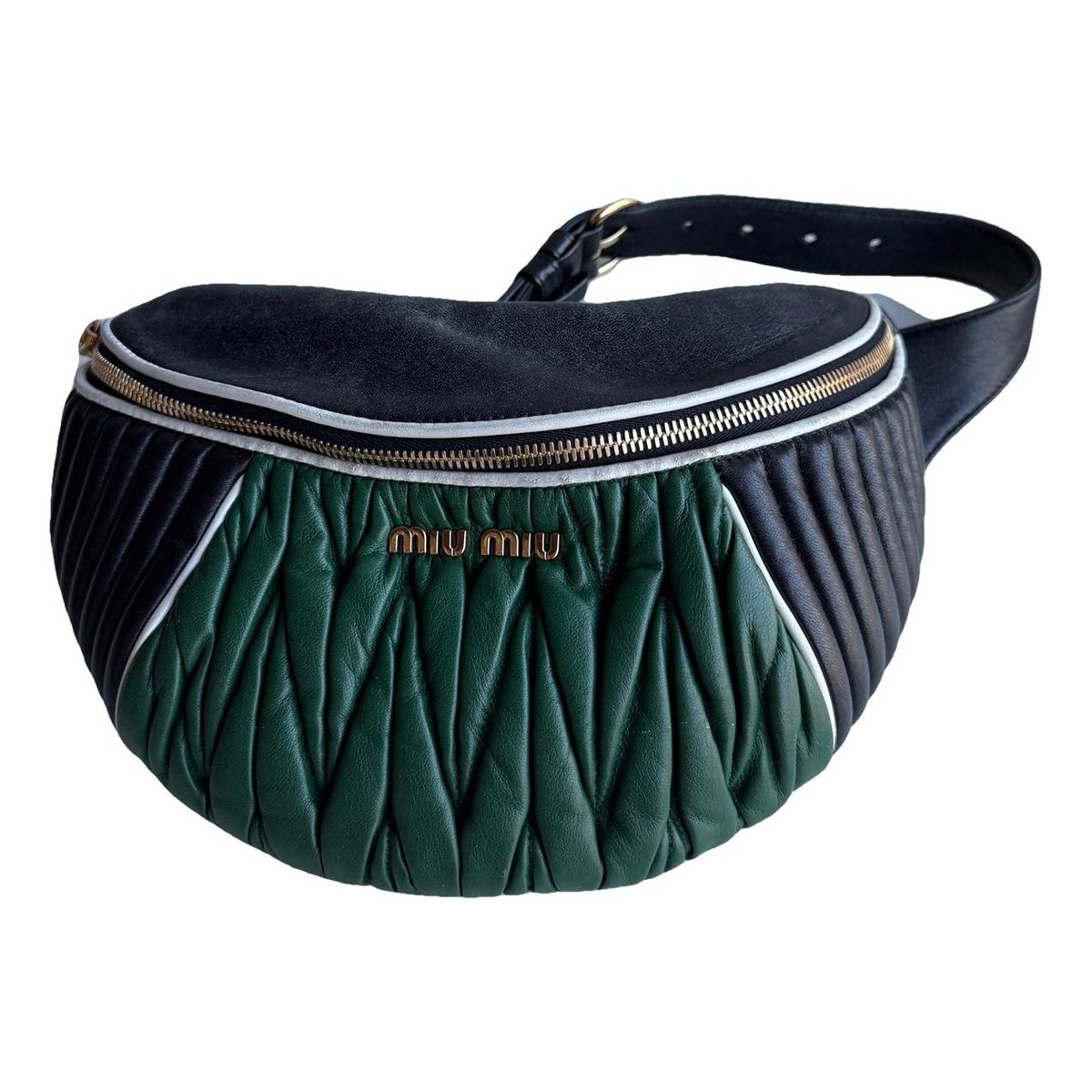 Matelassé leather clutch bag