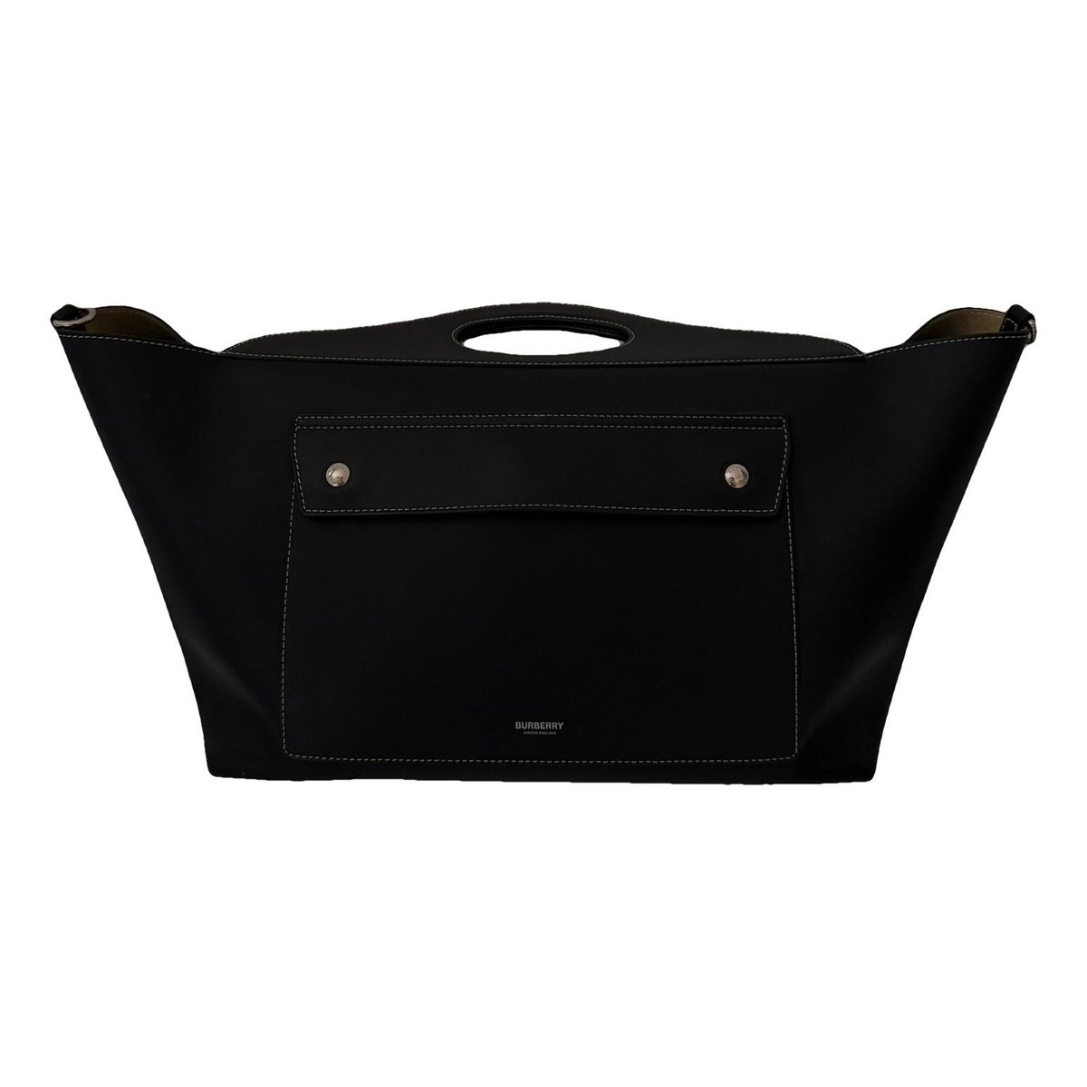 Pocket leather tote