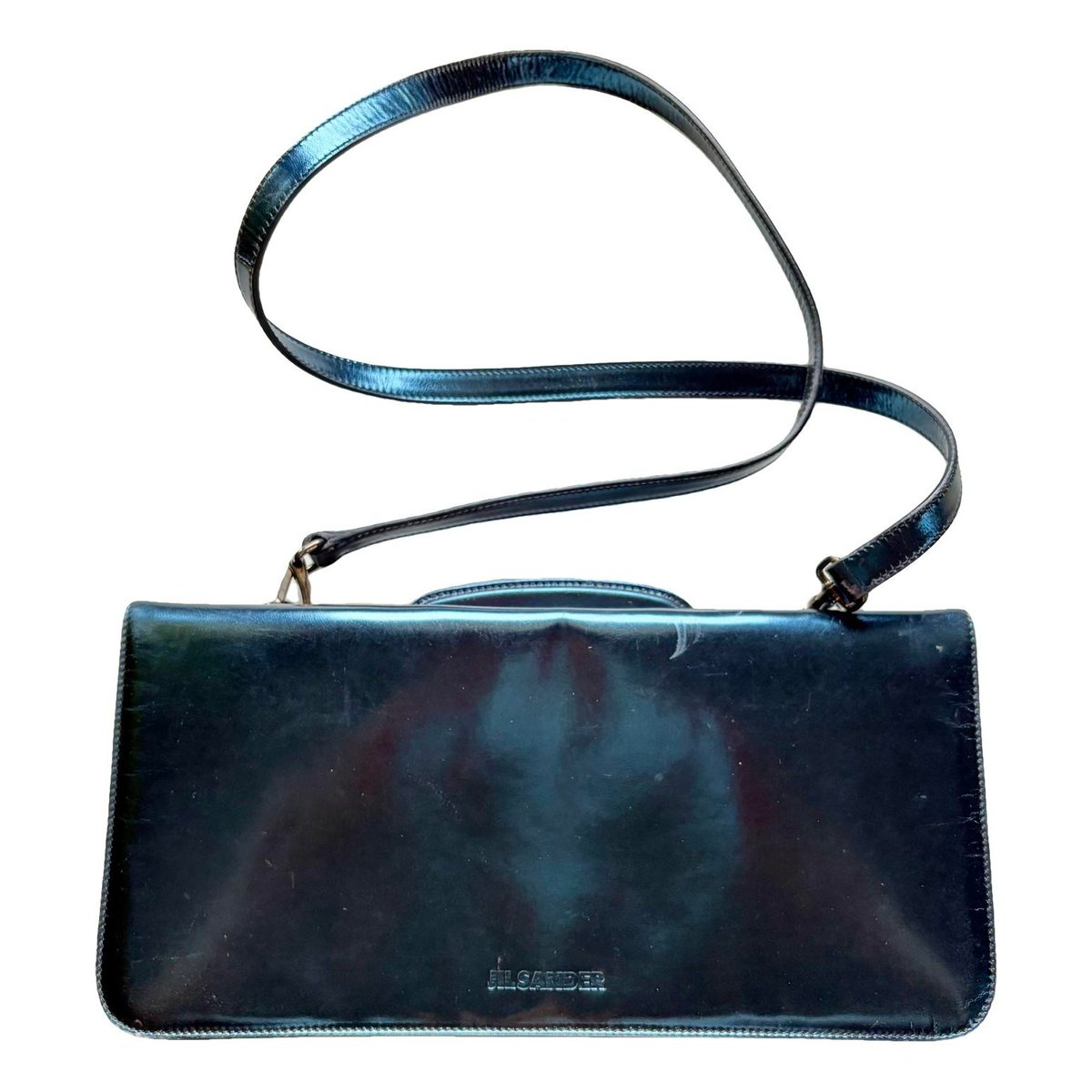 Patent leather clutch bag