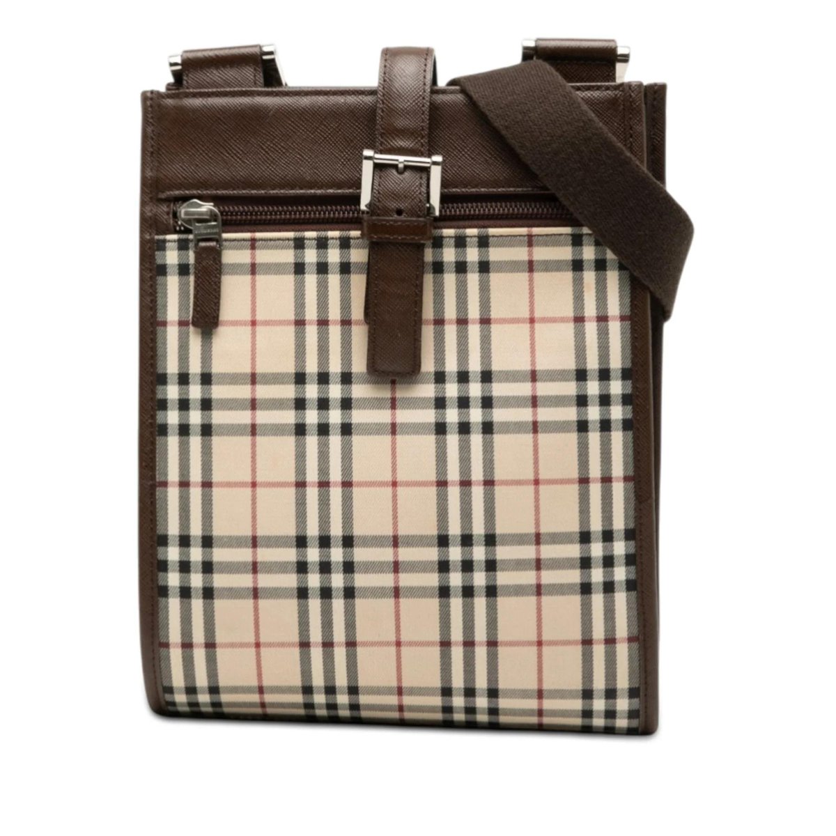 Pocket leather crossbody bag