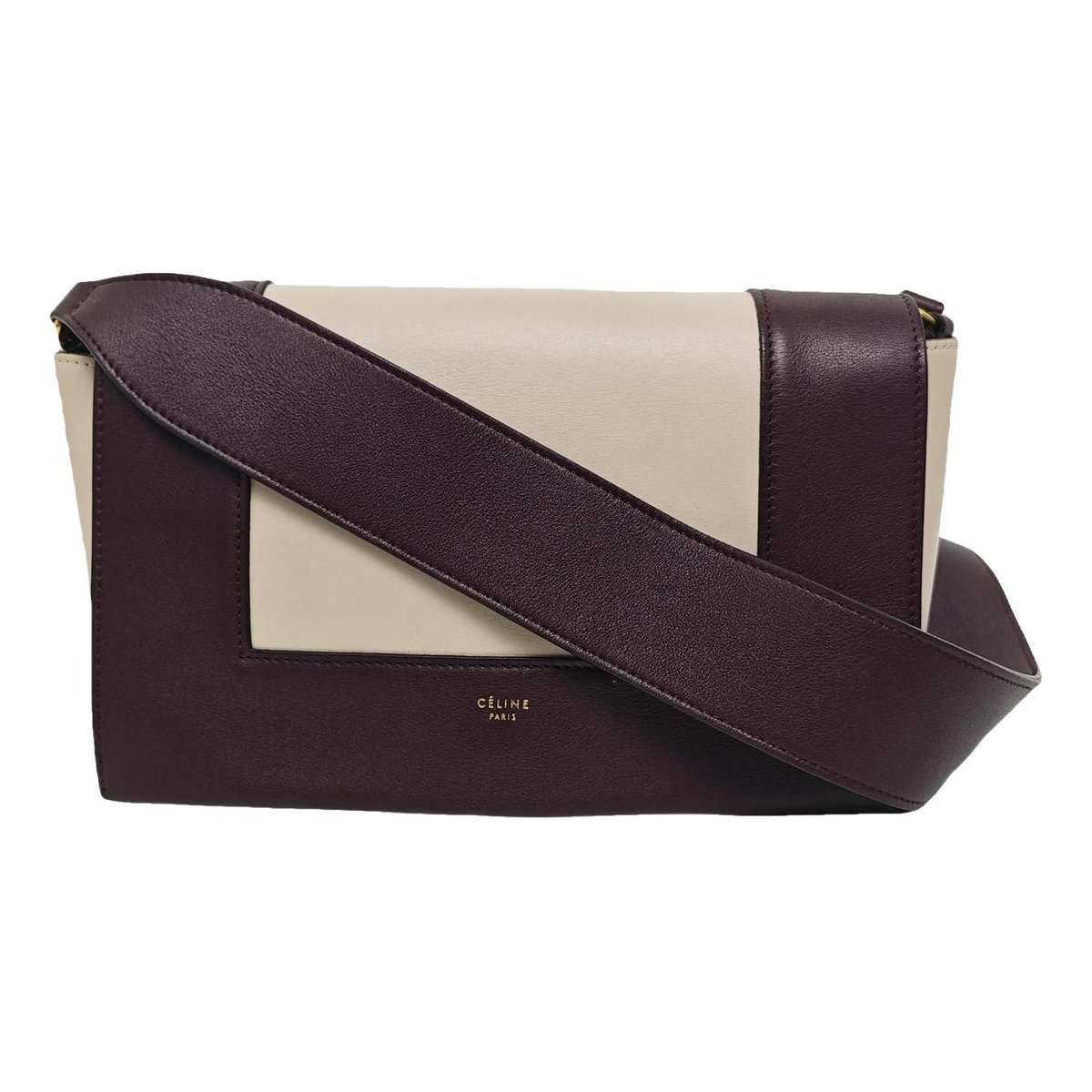 Frame leather handbag
