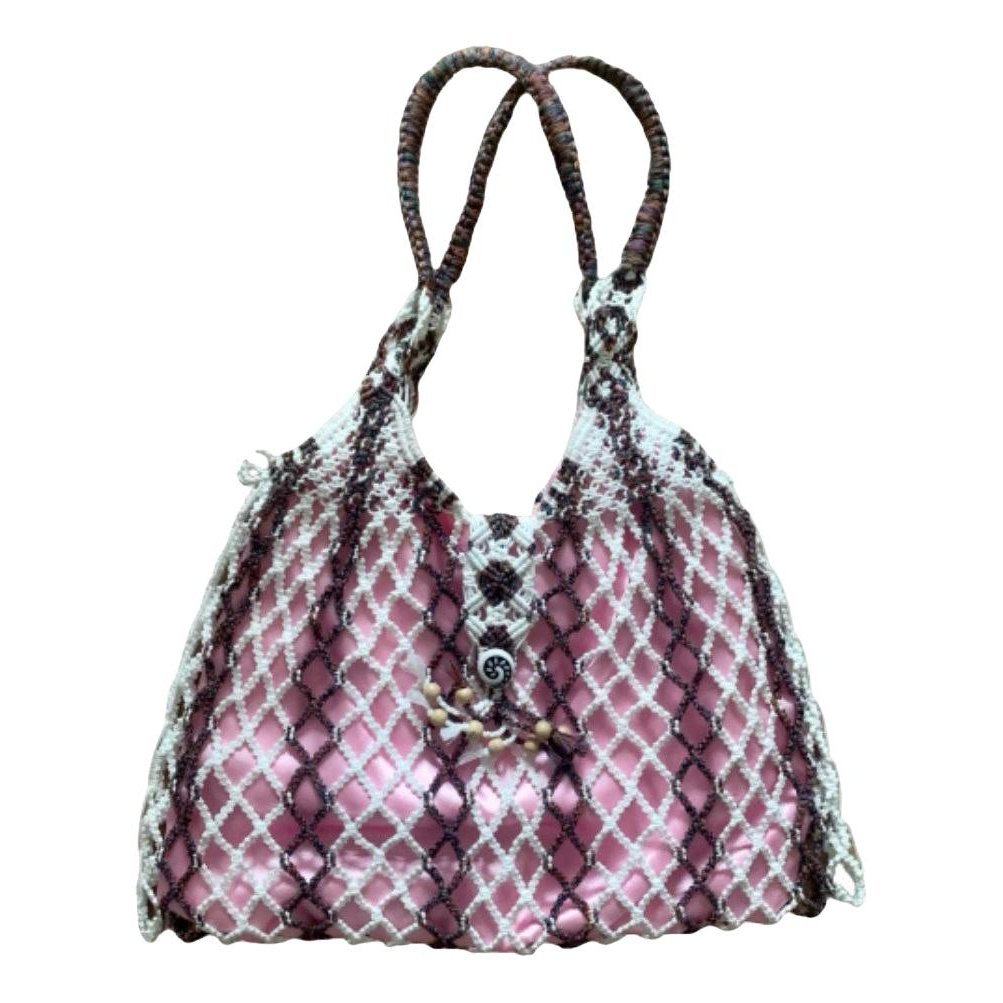 Crochet silk tote