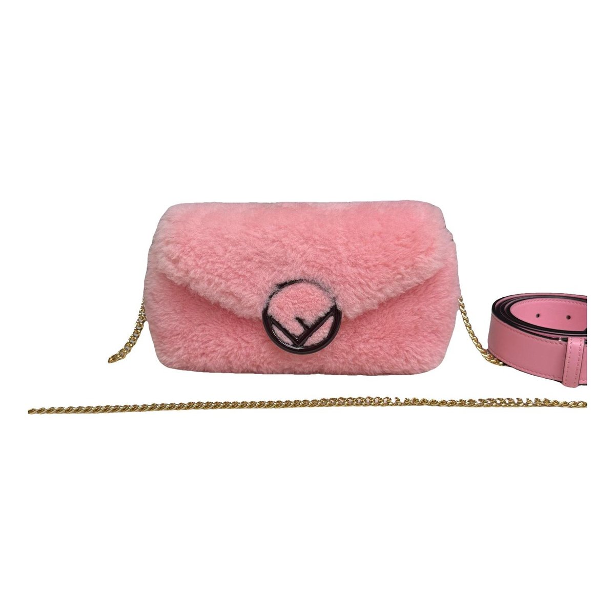 Wallet On Chain wool crossbody bag